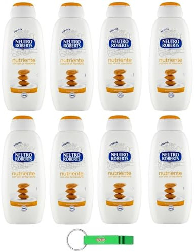 Neutro Roberts Bagnodoccia Nutriente con olio di mandorla, gel doccia nutriente con olio di mandorle, 450 ml + portachiavi Beni Culinari