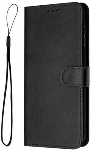 Hülle für Motorola Moto G54 Handyhülle Premium Lederhülle Klappbar Flip Case Tasche Kartenfach Magnet Standfunktion Klapphülle Schutzhülle für Motorola Moto G54,schwarz