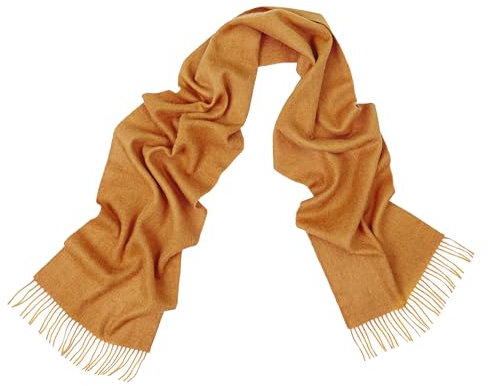 100 % Baby-Alpaka-Schal für Damen und Herren – Ayara-Wollschal, weich und warm, gemütliche Winter-Wickeltücher, Curry Spark, Large