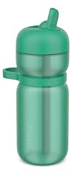 Mepal - Trinkflasche Flip Sport - Auslaufsicher (wenn verschlossen) - Komfortabler Tragegriff - Eingebauter Strohhalm - Wasserflasche - 600 ml - Apple green
