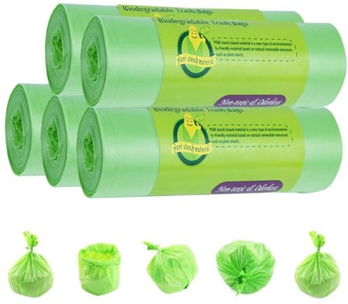 100 Stück Toilettenbeutel Schwarz Set, Biologisch Abbaubare Biomüllbeutel, Beutel für Campingtoiletten, Extra Dick Wasserdichte Trenntoilette Zubehör, für Mobile Toiletten, Wandern, Reisen (Grün)