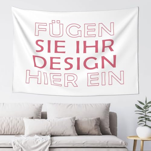 Xenorith Personalisiert Wandteppich poster selbst gestalten Mit Eigenem Foto text wandbehang stoff, individuelle Schlafzimmer-Wanddekoration, Wandteppich xxl decke mit foto 95 cm x 73 cm