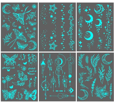 Luminous Star Body Sticker - Neck Clavicle Temporary Sticker Makeup | Fluorescent Arm Decoration Waterproof Music Party Favors for Holidays Themed Events