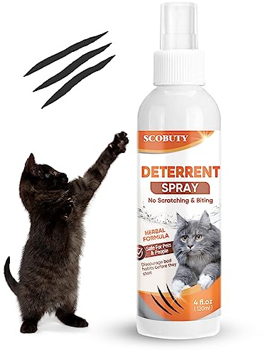 LIPPAI Cat Repellent Spray 120ML, Anti Scratch Cat Spray, Plant-Based Cat Repellent & Deterrents Spray for Gardens UK for Indoor & Outdoor Use, Long-Lasting Training for Dogs