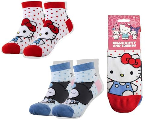 Hello Kitty Knöchelsocken für den Alltag und Sport – weiche und atmungsaktive Knöchelsocken für Sneaker und Freizeitschuhe
