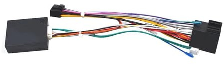 Coche Nocturna Cable Alimentación Radio Android para Coche Adaptador Arnés Cableado 16 Pines, Decodificador Caja Canbus para Peugeot 206 207 307 Cámara Reversa