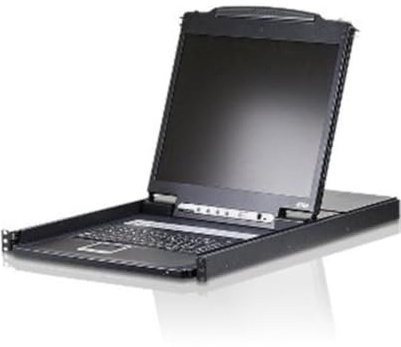 ATEN Technology CL1308NUKIT Aten 8-Port 48,3 cm (19 Zoll), LCD, integriertes USB/PS2-Combo KVM mit 8 Kabeln