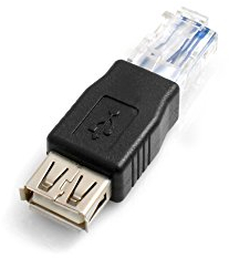 SYSTEM-S Rj45 maschio USB a femmina adattatore accoppiatore cavo adattatore del connettore