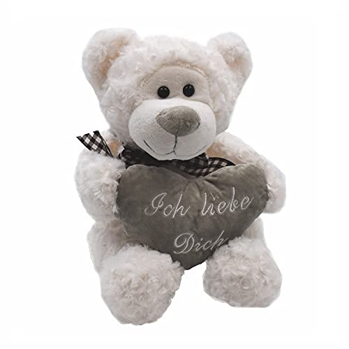 Bär mit Schleife und Herz Ich Liebe Dich Kuschelbär 32 cm Teddy Kuscheltier Teddybär Liebe