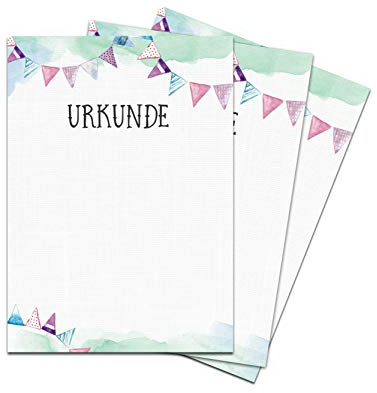 15 Urkunden für Kinder, Blanko Urkunden Urkundenpapier A4