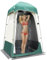 Tenda da doccia esterna per spogliatoio, riparo da campeggio portatile (bianco + verde)