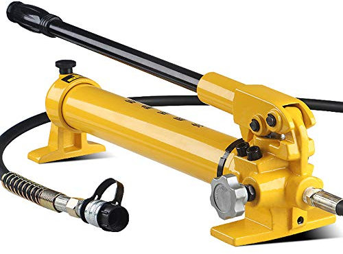 CGOLDENWALL Pompe hydraulique manuelle CP-700-2 Outil hydraulique Haute capacité de stockage : 2 800 cm³ Pression entre 20 et 700 kg/² Débit entre 13 et 2,3 cc