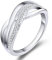 YL Damen X Unendlichkeit Ring 925 Sterling Silber 5A Zirkonia CZ Jubiläum Ewigkeit X Kreuz Ring(Größe 54）