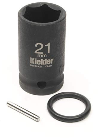 Kielder KWT-125-PO 1/2 Mid-Size 21mm Scaffolding Impact Socket (52mm Long) with Pin & O-Ring