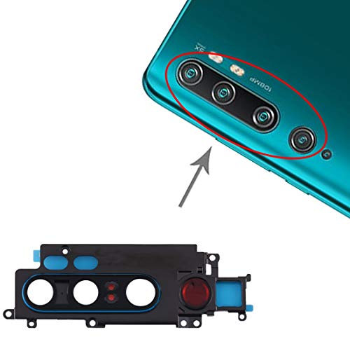 Cristal trasero de repuesto para la lente + marco de la cámara trasera compatible con Xiaomi Redmi Mi CC9 Pro/Mi Note 10 / Mi Note 10 Pro (azul)