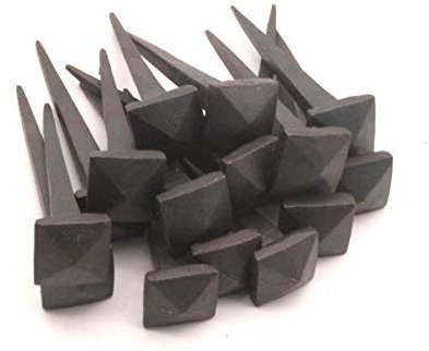 Clavos de diseño rústico, hecho a mano, hecho a mano, estilo tradicional, antiguo, estilo victoriano, cabeza forjada, hierro negro, madera, muebles de puerta, clavos decorativos de 1 kg