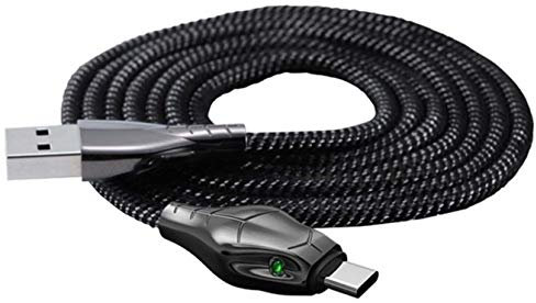 Cable Chargeur Ultra Rapide 1m Type C Cobra pour LG G6 Smartphone Android Very Fast Charge 5A (Noir)
