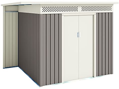 Hoggar - Casetta da giardino in metallo Husavik 5,29 m2, garanzia 10 anni, 206x257x187cm, sconto metallo