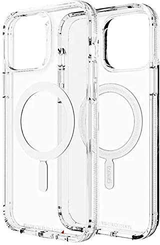 ZAGG Gear 4 Crystal Palace Snap D30 Protective Case for iPhone 13 Pro Max, 5G, Slim, Shockproof, Wireless Charging, Shockproof, (Clear)