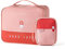 papasgix Medikament Tasche Medizinbox Große Kapazität Ablageboxen Home Tragbare Aufbewahrungsbox wasserdichte Kulturbeutel Waschtasche Reise Toilettentasche (Rosa Groß+Klein)