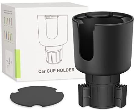 Suranew Adaptateur Extensible pour Porte-gobelet de Voiture avec Base réglable et Dessous de Verre pour la Plupart des Porte-gobelets de Voiture