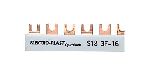Verbindungsschiene 3P 80A 16mm2 Gabelgabel (18mod.) 3F S18 3F-10 45.318 Elektro-plast Spatel 5901769010697