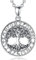 EUDORA Harmony Ball Wikinger Lebensbaum Kette Damen 925 Sterling Silber Vintage Viking Baum des Lebens Halskette Anhänger Schmuck Amulett Geschenk für Frauen Mädche Mutter Tochter, 45cm