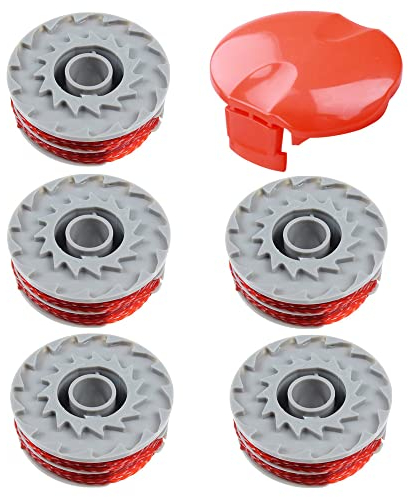 Bobine de fil pour Flymo FLY021 Coupe Bordure débroussailleuse Bobine de fil Rechange pour Flymo, Contour 500 XT, Power Trim 500 XT, Mini Trim Contour XT, Mini Trim Auto ST/XT/Plus XT (5 + 1pcs)