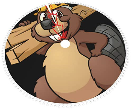 Biber Weihnachtsbaum Rock 48 Zoll Pelz Plüsch Baum Röcke Teppiche für Urlaub Home Decor Party Xmas