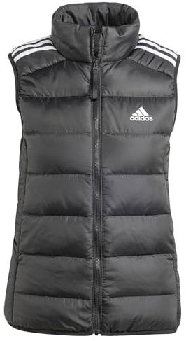 adidas Damen Essentials 3-Stripes Light Down Vest, Black, S