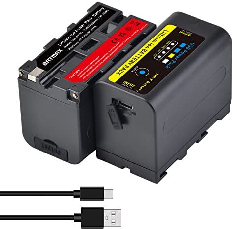 Batmax 2 PCS 6400mah LED Indicator NP F770 Battery for Sony NP F960 NP F750 NP F970, Sony DCR-VX2100, DSR-PD150, DSR-170, FDR-A,X1, HDR-AX2000, HDR-FX1, HDR-FX7
