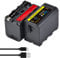 Batmax 2 PCS 6400mah LED Indicator NP F770 Battery for Sony NP F960 NP F750 NP F970, Sony DCR-VX2100, DSR-PD150, DSR-170, FDR-A,X1, HDR-AX2000, HDR-FX1, HDR-FX7