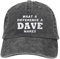 What A Differences A Dave Makes Hat Baseball Cap Hats for Men Adjustable Hat, Carbon, Einheitsgr��e