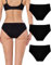 FINETOO 3er Pack Perioden Unterhosen Damen Spitze Set Baumwoll Unterhosen Mittlere Taillenhöhe Menstruations Unterwäsche Frauen Hipster Mehrpack S-2XL