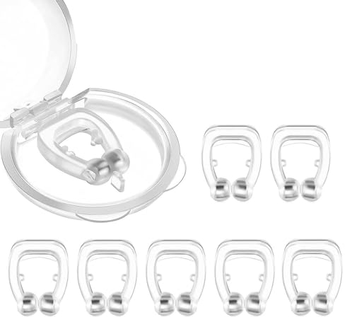 Schnarchstopper Anti Schnarch, 8PCS Schnarchen Stopper Nasenklammer, Premium-Schnarchen-Stopper, Anti Snoring Hilfe Nasenklammer gegen Schnarchen, Rosa