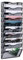 TQVAI 10 Compartiments Métal Porte Revue Mural Porte Documents A4 Organisateur De Bureau Rangement Papier Dossier Suspendus, Noir