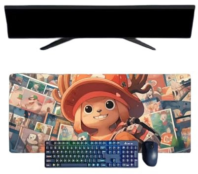 One Piece Chopper Mauspad XXL Multifunktion Gaming Anime Maus 3 mm Büro rutschfest strukturierte Oberfläche für Computer Gamer Haus und Laptops