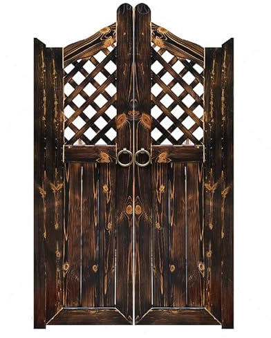 Puerta Vaiven Interiores Bisagras De Puerta Abatible De Salón De Madera Maciza For Interiores Incluidas Con Funciones De Cierre Automático,Puerta De Cerca Carbonizada For Partición De Porche, Cocina,