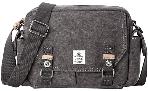 Troop London RWAXC004-M Klassische Kuriertasche, anthrazit
