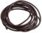 PATIKIL 2m Cordon en Cuir Tressé Rond, 3mm Corde Ronde Tressée en Cuir Véritable Pliée pour Artisanat Fabrication de Bijoux Colliers Bracelets Bricolage, Marron Foncé
