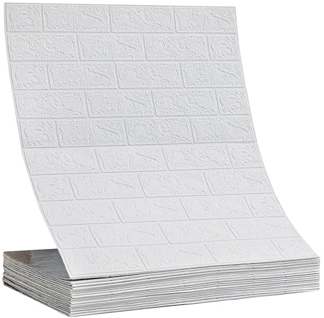 Papier peint autocollant 3D pour pièces humides - 70 cm x 1000 cm - Isolation - Imitation pierre - Papier peint autocollant - Panneaux muraux 3D - Pour chambre à coucher, salle de bain, cuisine