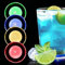 Casenly 4er-Set Bunt LED Untersetzer, Leuchtende für Getränke ON/Off Taste Wasserdicht Leuchtuntersetzer Rund Acryl Leuchtende Untersetzer für Partys Bar Weihnachten Pub