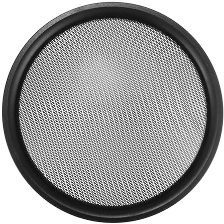 QUARKZMAN Rejilla De Altavoz Universal De 10 Para Coche Cubierta De Malla Redonda De 10 Pulgadas Para Altavoz De Audio Y Subwoofer Protector De Hierro Negro - Paquete De 1