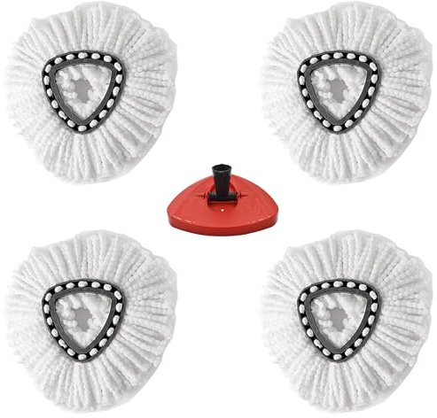 BAPPKON 5-teiliges Wischmopperset, Mikrofaser Wischmopp, für Vileda EasyWring Spin Mop und Clean Turbo Bodenwischer