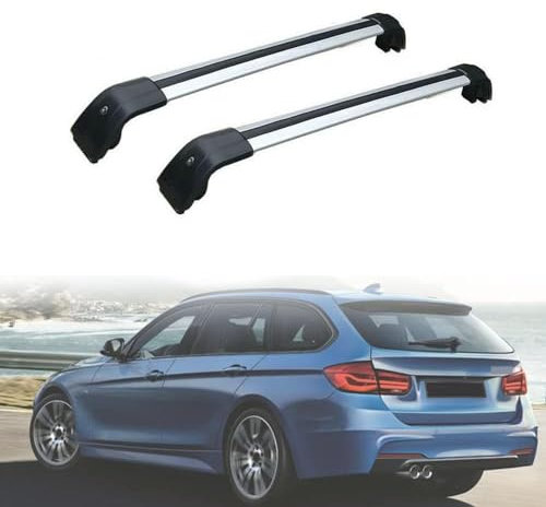 Für BMW 3 Series F31 2011-2019 2 Stück Aluminium Dachträger Relingträger,Dachgepäckträger- Alu Relingträger,für Fahrradträger, Dachboxen Oder Als Skihalter,C