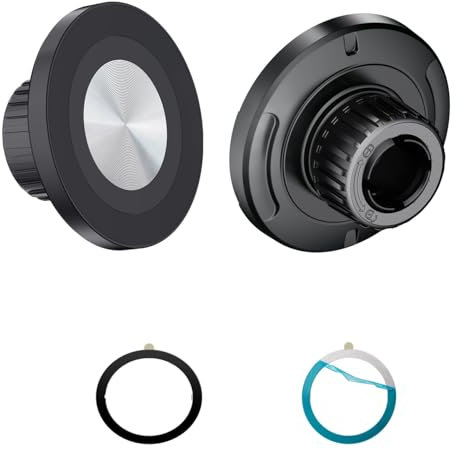 ThtRht Car Phone Holder Mount Replacement Magnetic Base with 17mm Ball Head Socket Joint for iPhone Magsafe Case 15 14 13 12 Cell Phone Clip Rotation Air Vent Dashboard Windshield Stand