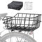CXWXC Hinterradkorb - Fahrrad Heckkorb mit Frachtnetz und wasserdichter Abdeckung - Hinterradhalterung Aluminium Fahrradkorb Große Kapazität