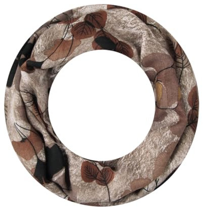 Majea Loop Schal Damen Schlauchschal Halstuch schmaler Loopschal (880052) (braun 8)