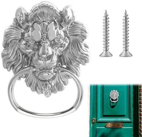 Türklopfer Antik Türklopfer Mit Löwenkopf-Motiv Metall Türklopfer Für Kommode Schublade Schrank Antike Polsterung Schmiedeeisen