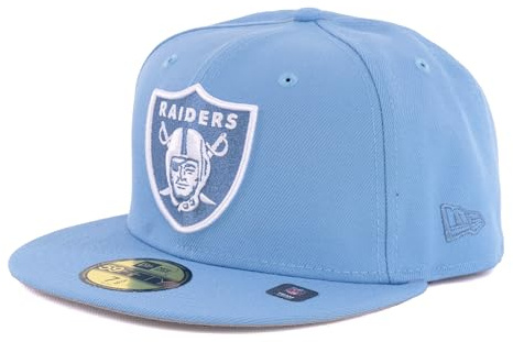 New Era Cap 59FIFTY Herren Basecap NFL Limited Edition (Las Vegas Raiders, hellblau, 7 5/8)
